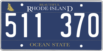 RI license plate 511370