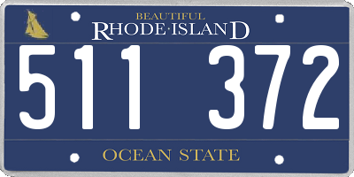 RI license plate 511372