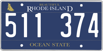 RI license plate 511374