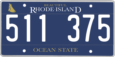 RI license plate 511375