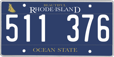 RI license plate 511376