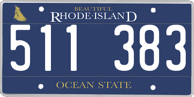 RI license plate 511383