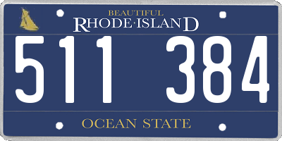 RI license plate 511384