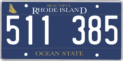 RI license plate 511385