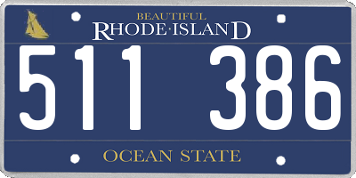 RI license plate 511386