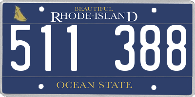 RI license plate 511388
