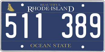 RI license plate 511389