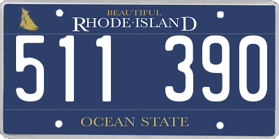RI license plate 511390