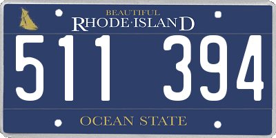 RI license plate 511394