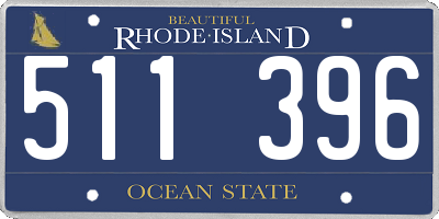 RI license plate 511396