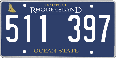 RI license plate 511397