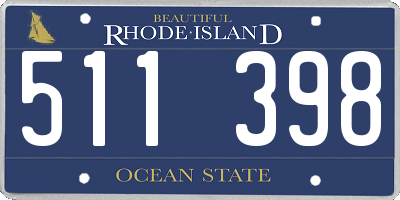 RI license plate 511398