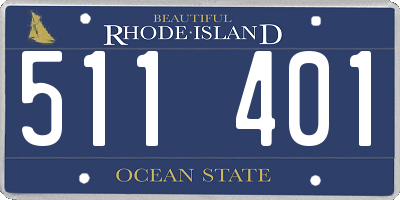 RI license plate 511401