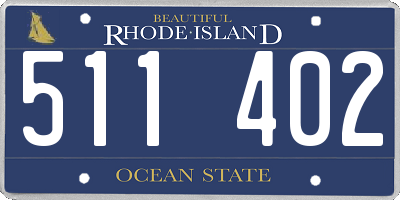 RI license plate 511402