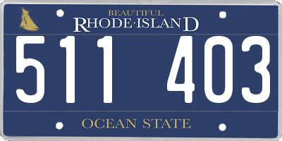 RI license plate 511403