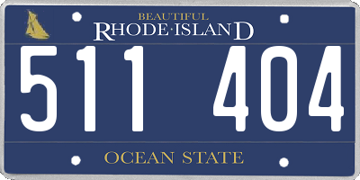 RI license plate 511404