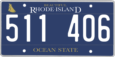 RI license plate 511406