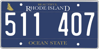 RI license plate 511407