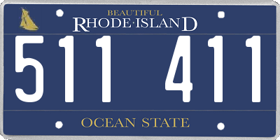RI license plate 511411