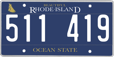 RI license plate 511419