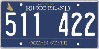 RI license plate 511422