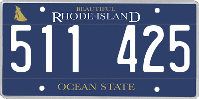 RI license plate 511425