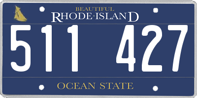 RI license plate 511427