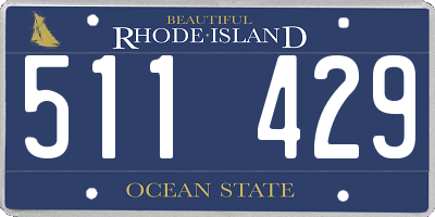 RI license plate 511429