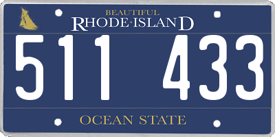 RI license plate 511433