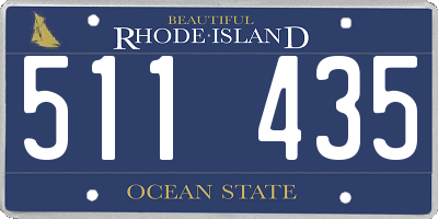 RI license plate 511435