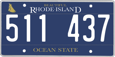 RI license plate 511437