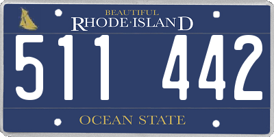 RI license plate 511442