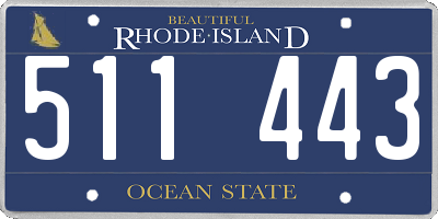 RI license plate 511443