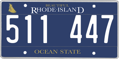 RI license plate 511447