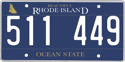 RI license plate 511449