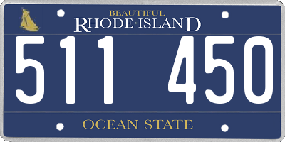 RI license plate 511450