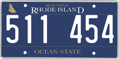 RI license plate 511454