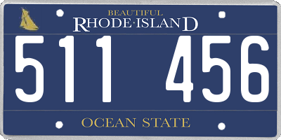 RI license plate 511456