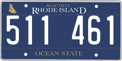 RI license plate 511461