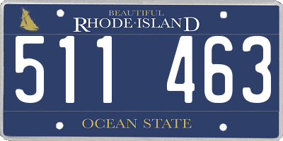 RI license plate 511463