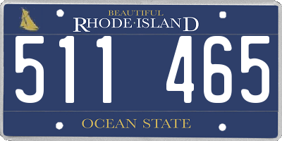RI license plate 511465