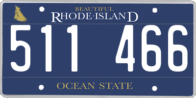 RI license plate 511466
