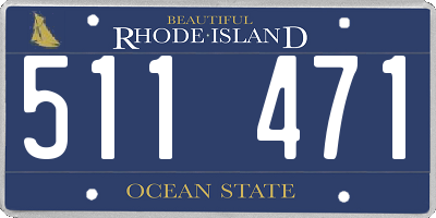 RI license plate 511471
