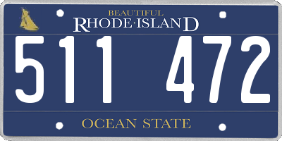 RI license plate 511472