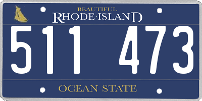 RI license plate 511473