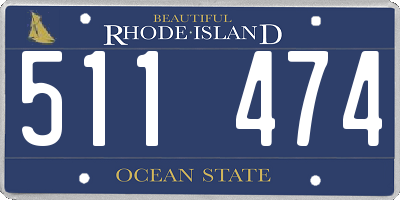 RI license plate 511474