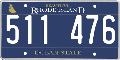 RI license plate 511476