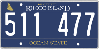 RI license plate 511477