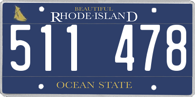 RI license plate 511478