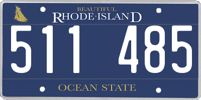 RI license plate 511485